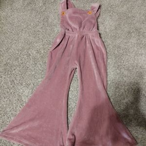 Mauve velvet jumper overalls size 3T